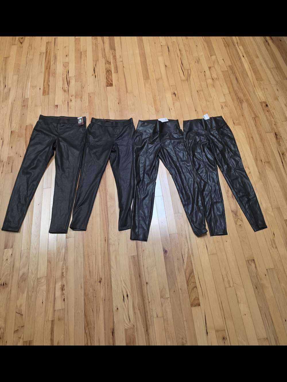 Black Faux Leather Leggings for Women - Sleek Stretch Style